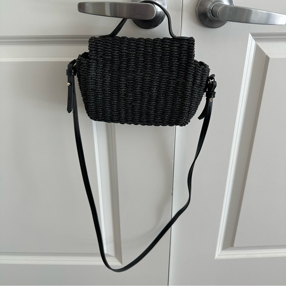Zara Black Woven Crossbody Bag - Picture 2 of 3